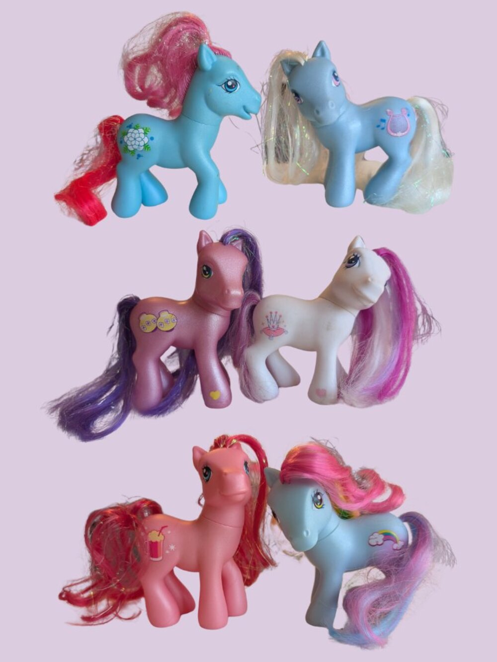 Vintage Hasbro My Little Pony G3 Lot of 6 - TLC / Restoration Pony Lot